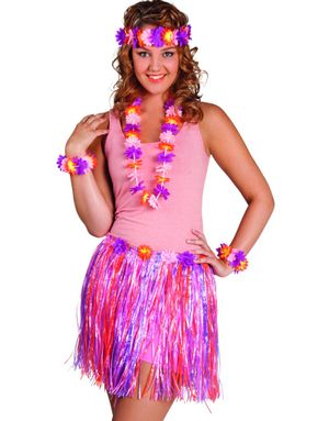 Hawaii Sæt 5 Dele i Rosa, Orange, Lilla og Gult