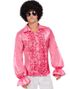 Rosa 70-Talls/Disco Kostymeskjorte til Mann - Strl XL