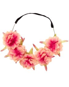 Pæn Rosa og Beige Blomsterkrans