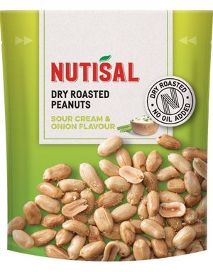 Nutisal Dry Roasted Peanuts Sourcream & Onion - Ristede Peanøtter 175g