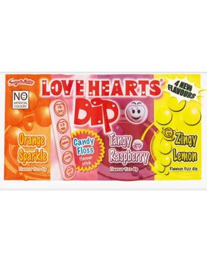 Swizzels Love Hearts Dip med 3 Slags Smag 23 gram