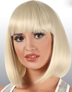 Blond Deluxe Bob Paryk med Naturlig Udseende