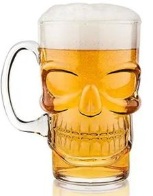 Stor Hodeskalleformet ØL-Glass 700 ML - Final Touch