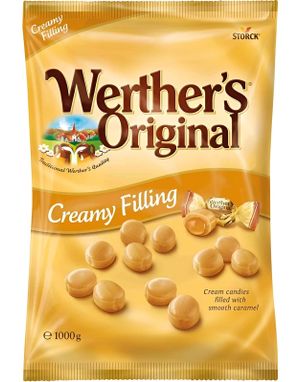 Pose med Ca. 161 stk Werthers Original Creamy Filling - Karamell-Sukkertøy med Fyll 1 kg