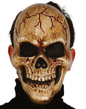 Dark Skull Skjelett Plastmaske