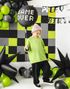 Svart Gamer Party "Game Over" Rund Folieballong 45 cm