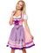 Luksus Dirndl Oktoberfest Korsetkjole med Damaskmønster og Forklæde