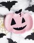 6 stk Pink Græskar Paptallerkner 25x22 cm - Pink Halloween
