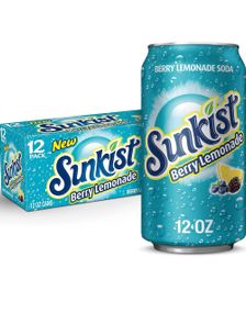 12 stk Sunkist Berry Lemonade 355 ml - Hel Eske (USA Import)