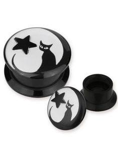Night Kitten - Sort Piercing Plug