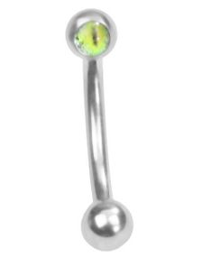 The Eye Green - 1.2 x 8 mm Øjenbrynspiercing