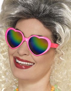 Pink Hjerte Solbriller med Spejlglas