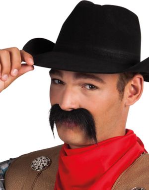 Gringo Overskæg - Sort