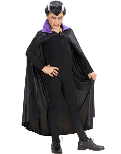 Sort/Lilla Kappe m/Krave - 110 cm