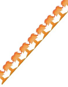 Orange Palmeformet Party Guirlander - 3 meter