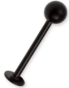 Sort PVD Labret med Rund Kugle