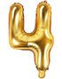 Guldfarvede Tallballoner 0-9 - 35 cm