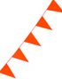 Orange Banner med Store Vimpel Flag 10 meter 