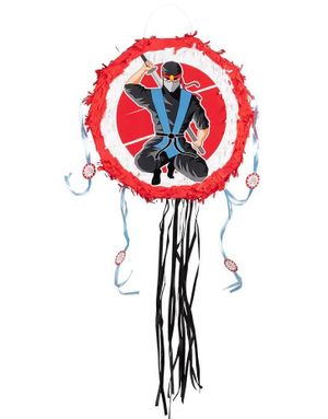 Rund Ninja Pull-Piñata 35x10x35 cm