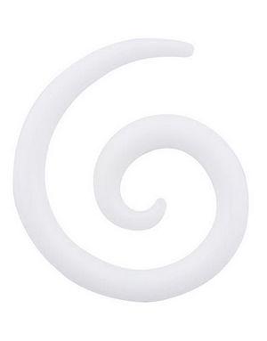 Curl Expander - Hvid Silikone Ørepiercing