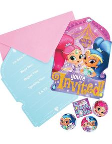 8 stk Invitationer - Shimmer og Shine