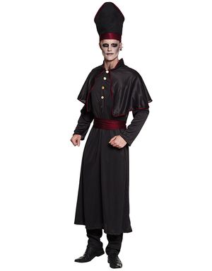 Sort Pavekostume til Mand med Hat