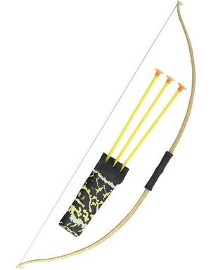 3 Pile med Sugekopper & Bue - 70 cm kostumetilbehør
