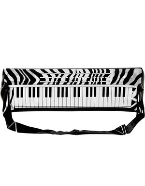 Zebramønstret Oppusteligt Keyboard Piano - 57 cm