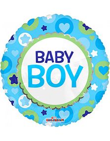 Baby Boy - Rund Folieballon 46 cm