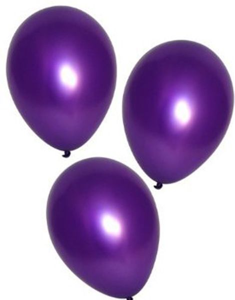 8 stk 20 cm - Lilla Metallic Balloner
