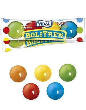 Vidal Bolitren - 4 Små Tyggegummier med Tutti Fruttismag