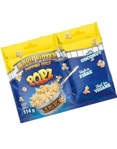 Popz Popcornkit Med Kokosolie Smagssat Med Smørsmag 114g - Vegansk