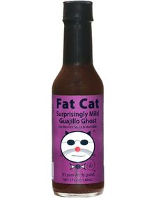 Fat Cat Surprisingly Mild Guajillo Ghost - Tex-Mex Guajillo og Ghost Pepper Chilisaus 148 ml (USA)