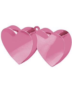 Pink Ballonvægt med Dobbelt Hjerter