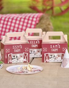 5 stk Justerbare Partybokser med Gårdstema 35x12 cm