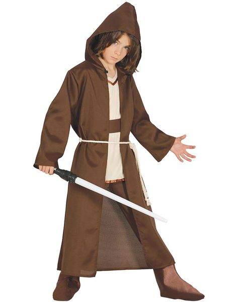 Star Wars inspireret Jedi Kostumekappe til Børn med Hætte og Bælte