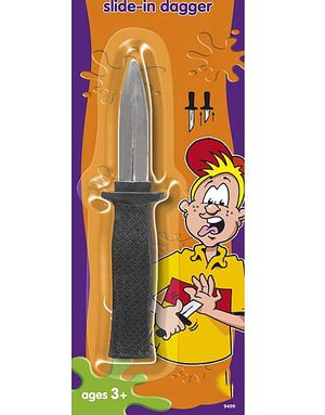 Slide in Dagger - Falsk Kniv/Daggert 18,5 cm
