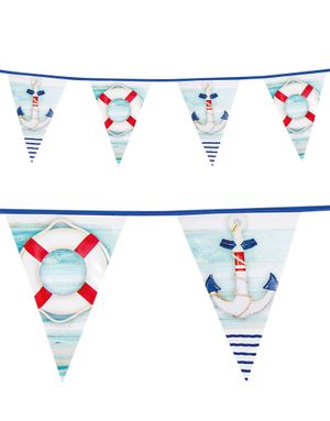 Maritimt Flagbanner 6 Meter - Sailor Party