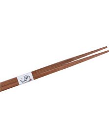 100 par Ranchyu Spisepinner med Dobbel Spiss i Mørk Bambus 24 cm