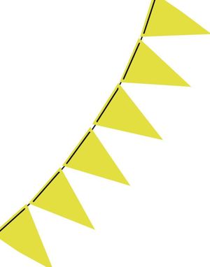 Neon Gult Vimpelflagg Banner 3 meter 