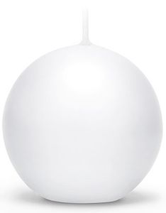 10 stk Hvide Kugleformet Stearinlys 6 cm