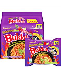 5-Pak Samyang Buldak Habanero Lime Hot Chicken Flavor Ramen 650 gram (Korea)