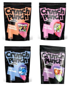 Taste Them All – Crunch Punch Frysetørret Slik – Fire Smage - Pakketilbud