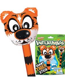 Inflatimals Tiger - Stor Oppblåsbar Tiger på Pinne 1,4 Meter