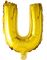 JUMBO Gullfarget Bokstavballonger A-Z - 102 cm
