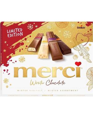 Merci Winter Chocolate - 4 Forskjellige Sjokolader/Praliner 250 gram