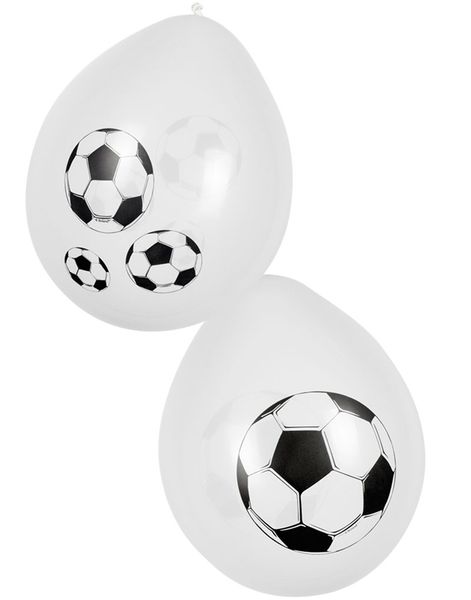 6 stk 25 cm Balloner - Fodboldparty