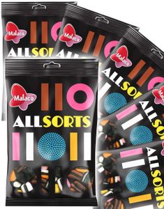 6 kg Malaco Lakrids Allsorts / Engelsk Lakrids Konfekt - Æske med 15 Poser