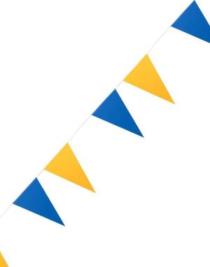 Gul og Blå Flaggbanner 10 meter