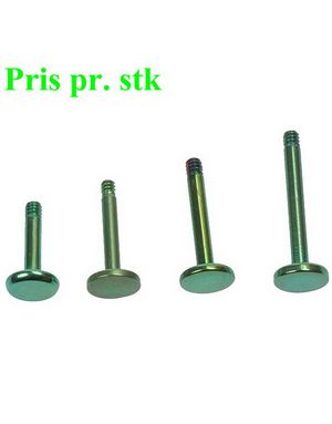 Grøn Labret Stang i Titan til 1,6 mm Kugle